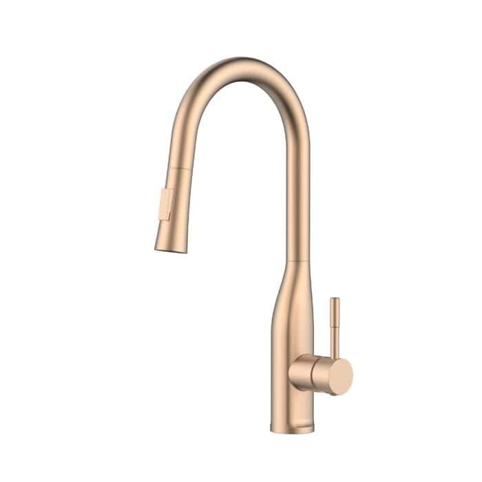 Gooseneck kitchen faucet with flared pull out sprayer | K771 01 - Image 5