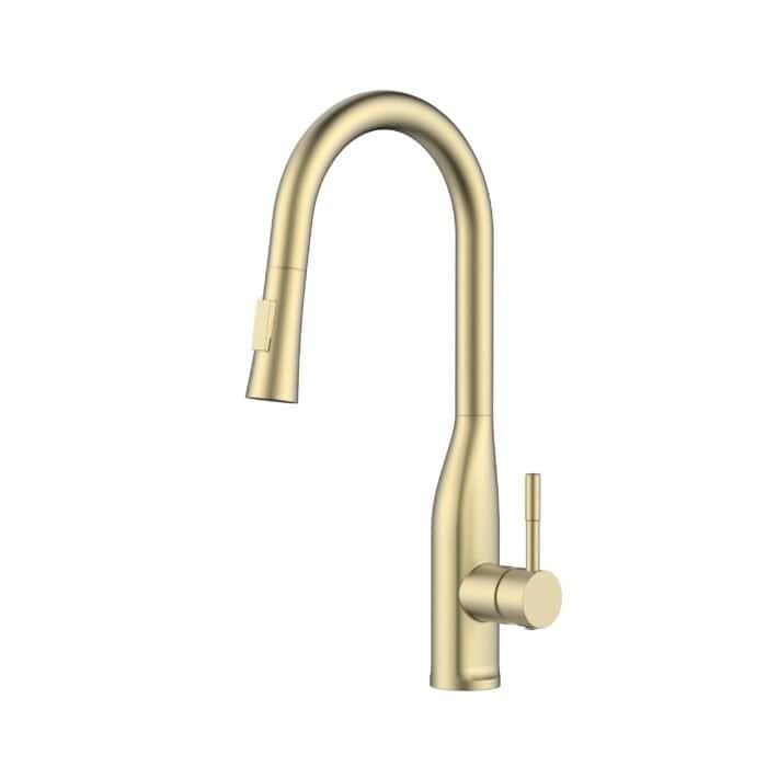 Gooseneck kitchen faucet with flared pull out sprayer | K771 01 - Image 6