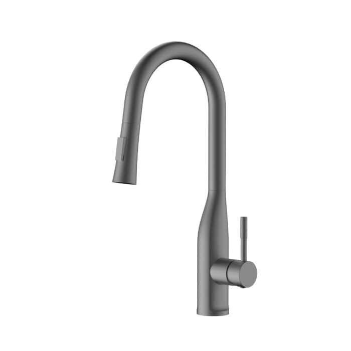 Gooseneck kitchen faucet with flared pull out sprayer | K771 01 - Image 7