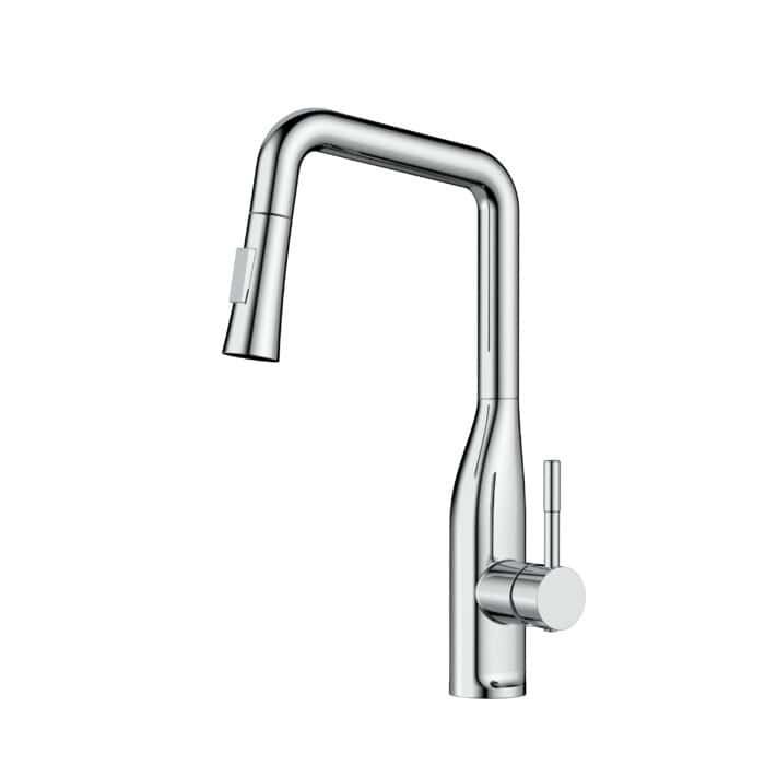 Flared sprayer kitchen tap with angled spout | K771D 01 - Image 5
