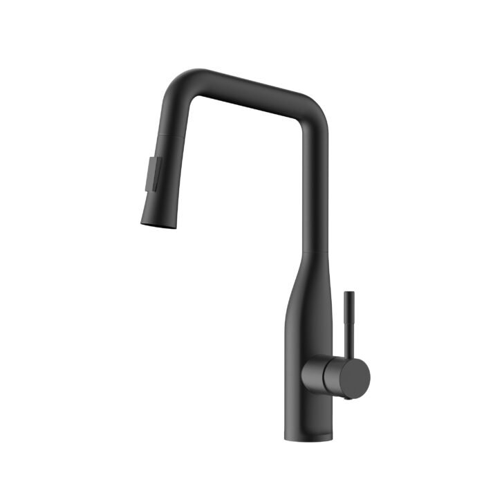 Flared sprayer kitchen tap with angled spout | K771D 01 - Image 3