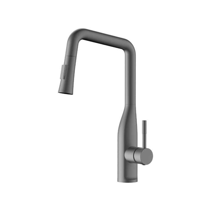 Flared sprayer kitchen tap with angled spout | K771D 01 - Image 2