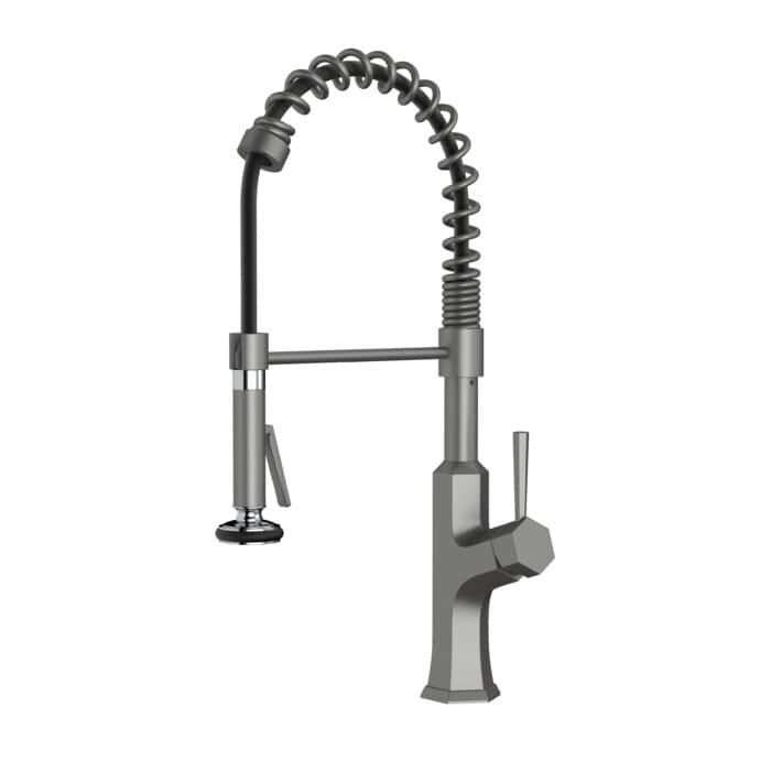 Spring coil neck kitchen tap with hexagonal design | K794B 02 - Image 2