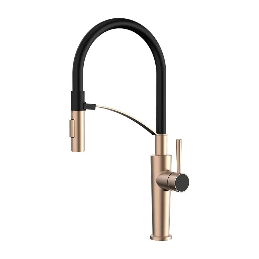 Rose gold pull down kitchen faucet - K821