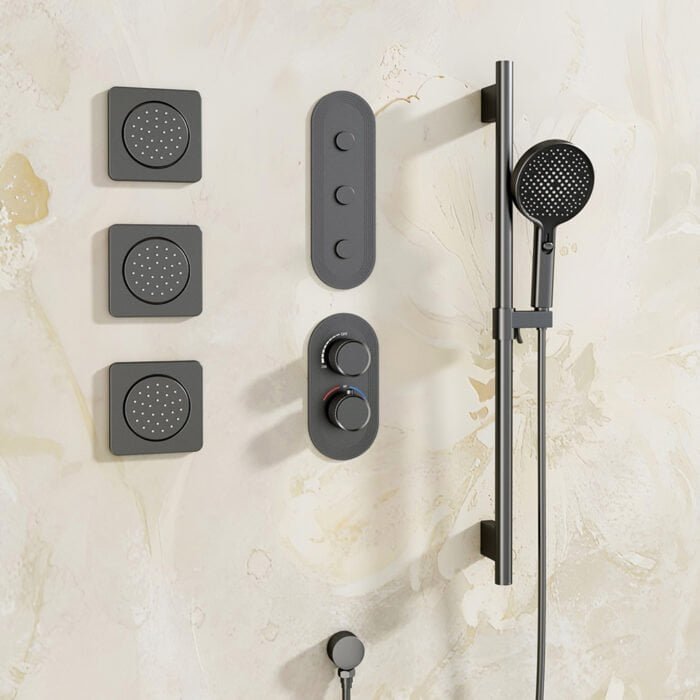 Thermostatic 3-way shower set with adjustable slide bar | SC129 23 - Image 2