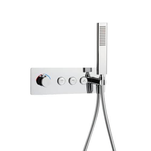 Chrome square shower set with 3-function | SC794B 23