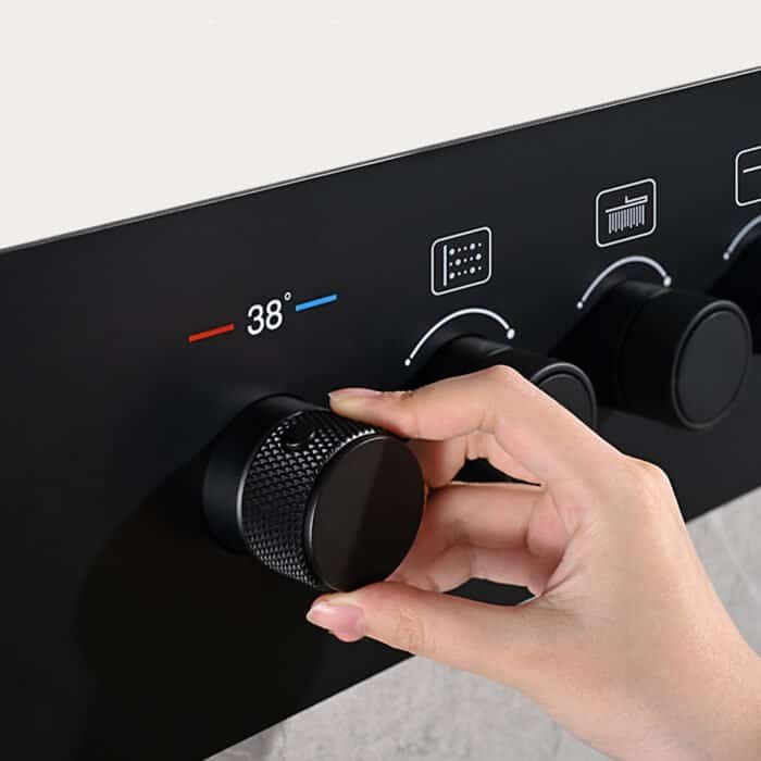 Matte black concealed 4-way shower system | SC799 24 - Image 4