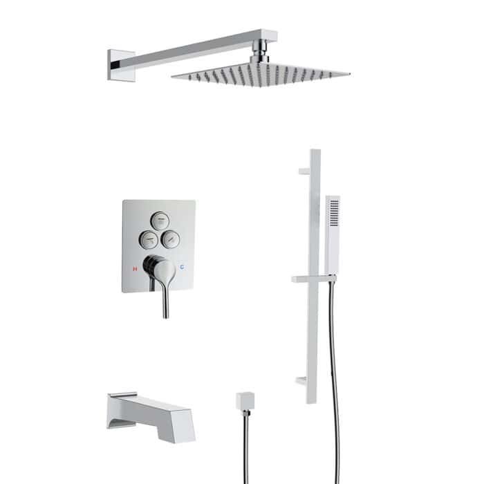 Chrome shower set with slide bar and tub spout | SO792A 23