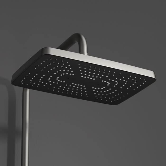 Hollow storage rack shower set with square showerhead | SO814B 12 - Image 4