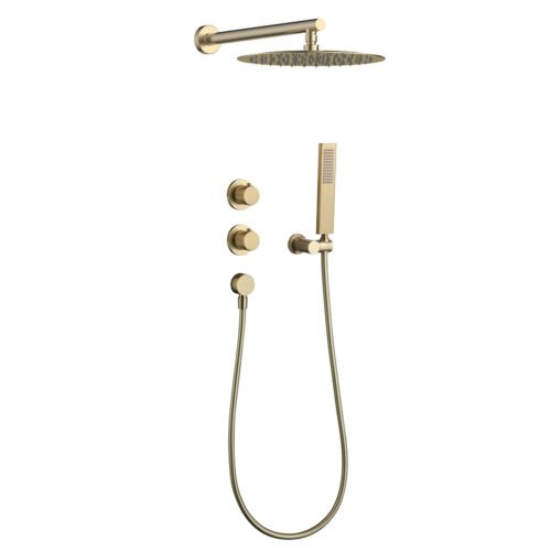 Sleek concealed shower mixer with 2-knob