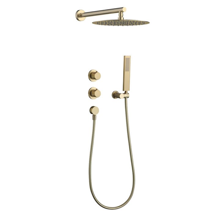 Sleek concealed shower mixer with 2-knob