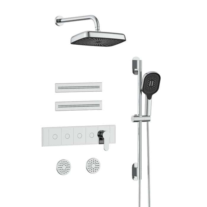 Stylish concealed 4-way shower set with slide bar | SO902A 24 - Image 5