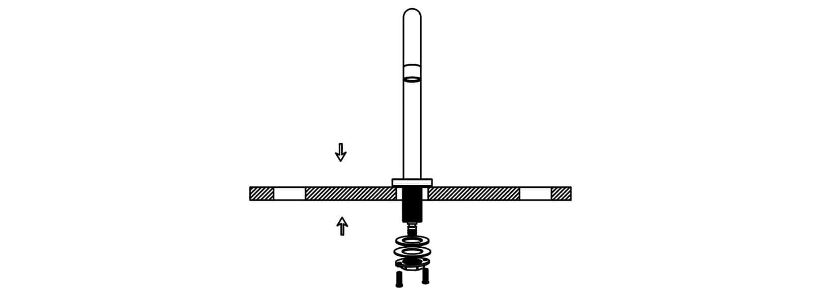 install a widespread faucet-center spout
