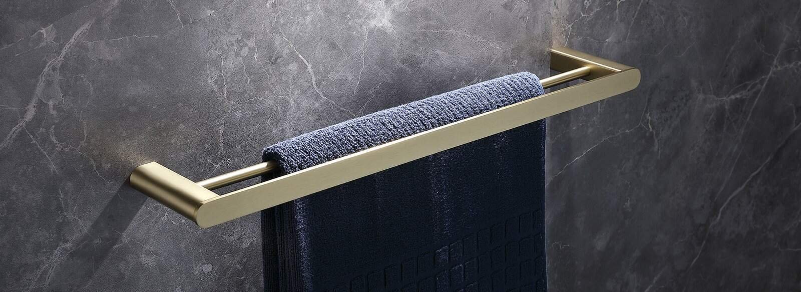 Brushed gold towel bar - how to remove