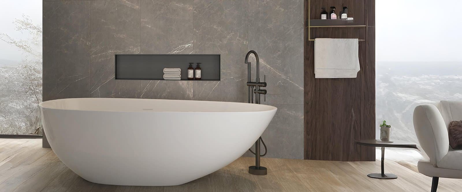 Towel bar install location - Near the Bathtub