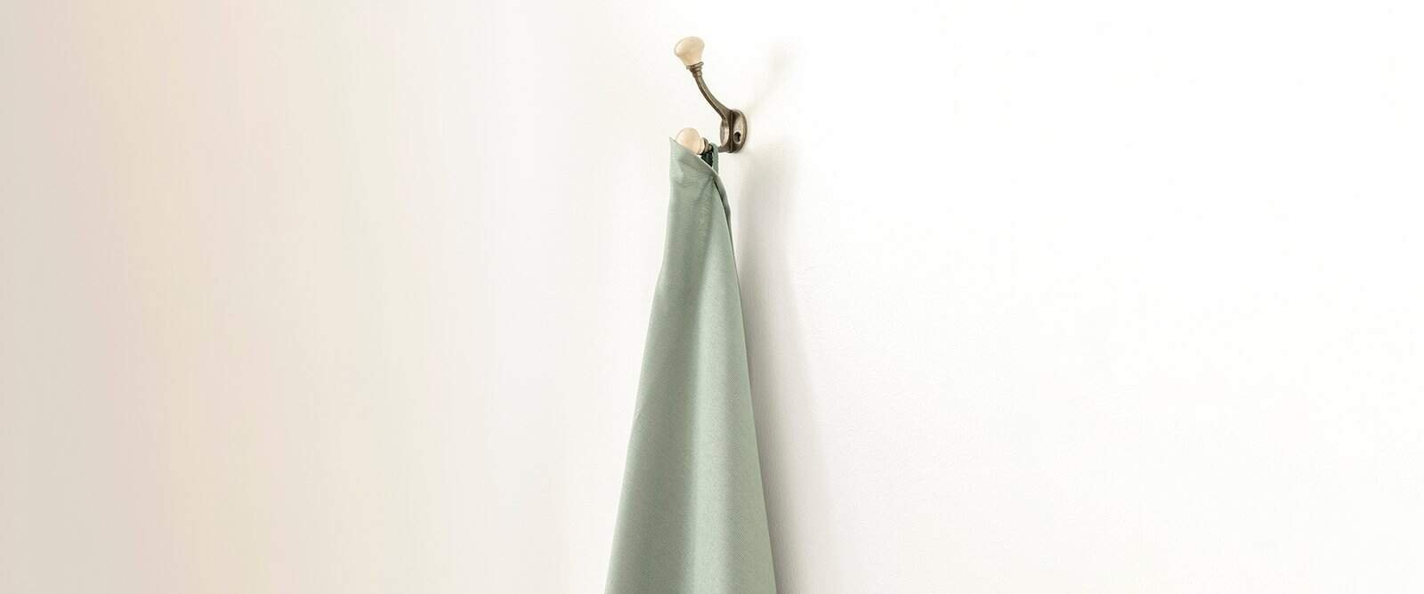 Green bath towel home decor