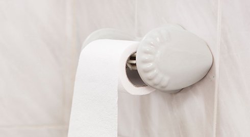 Spring-Loaded Rollers toilet paper holder