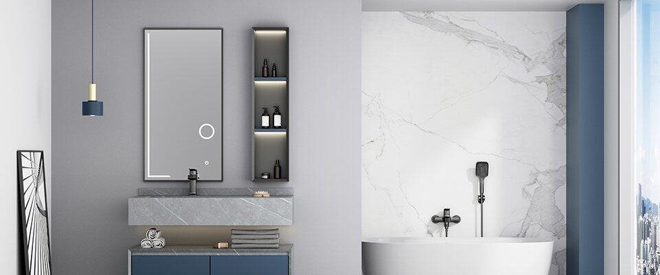 Stainless steel shower niches with backlight - B083