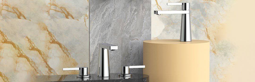 Chrome single-hole or widespread faucet