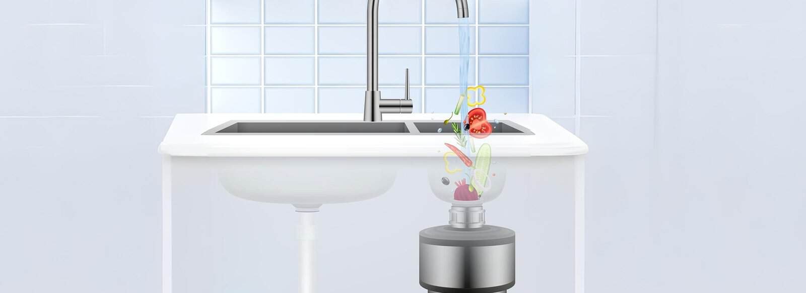 Kitchen sink Garbage disposal installation