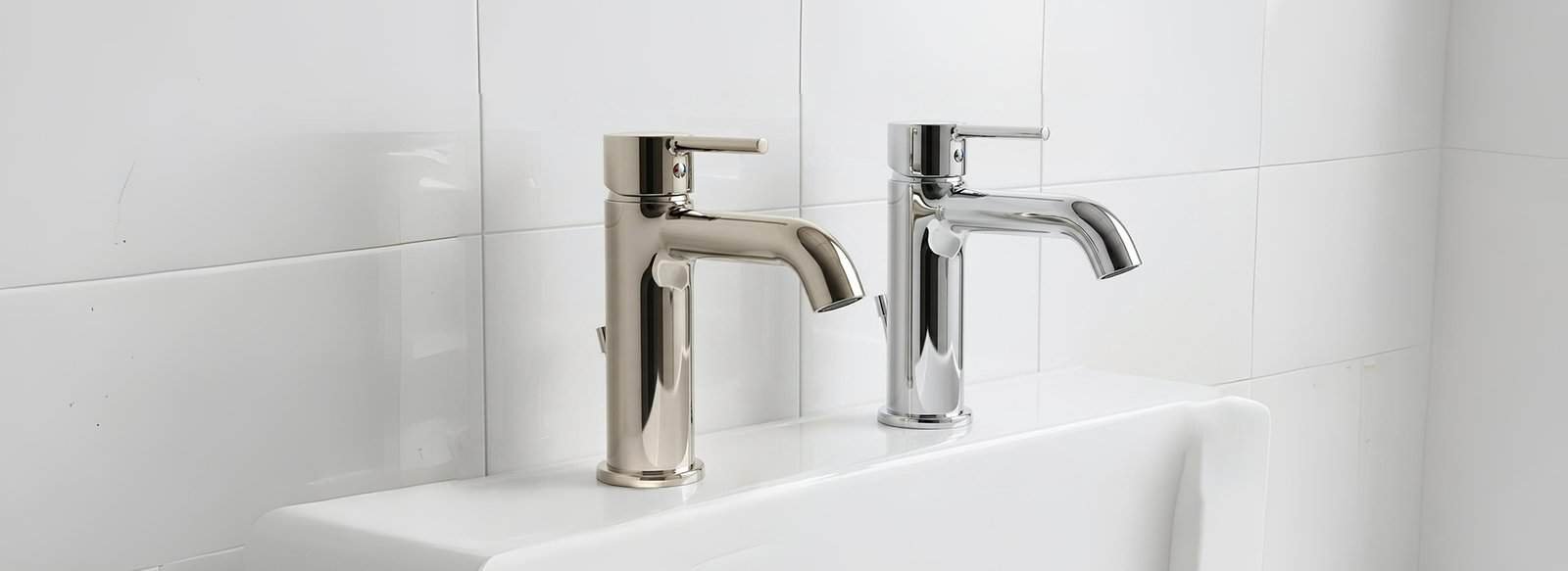 Polished nickel and polished chrome faucet compared