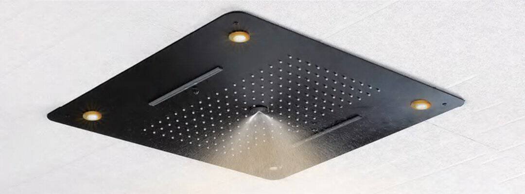Ceiling multi function showerhead with mist mode