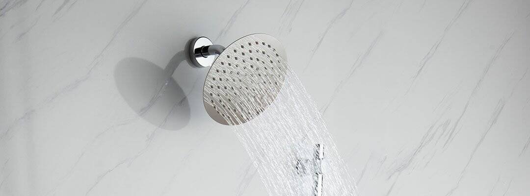 Chrome stainless steel shower arm and showerhead