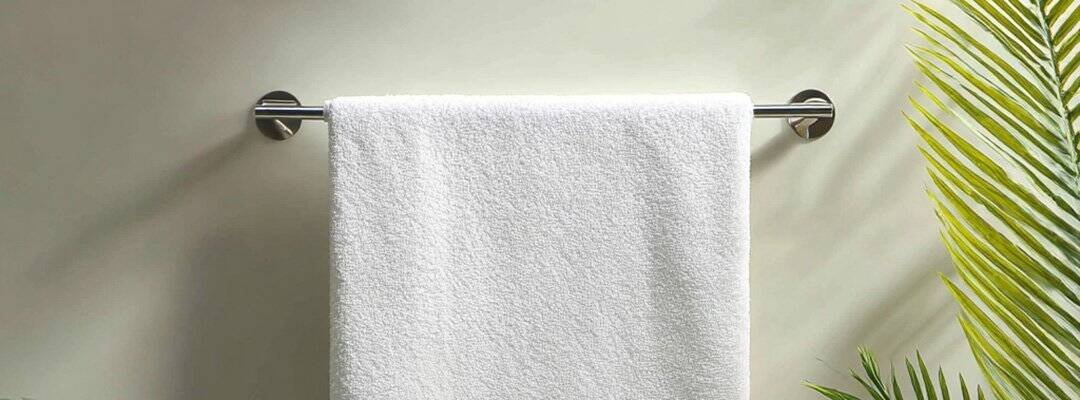 Chrome towel bar to hang on the towel