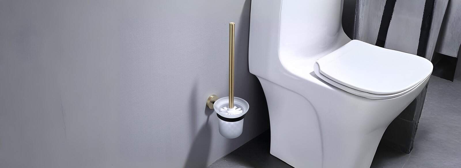 Stainless steel toilet brush and holder-1