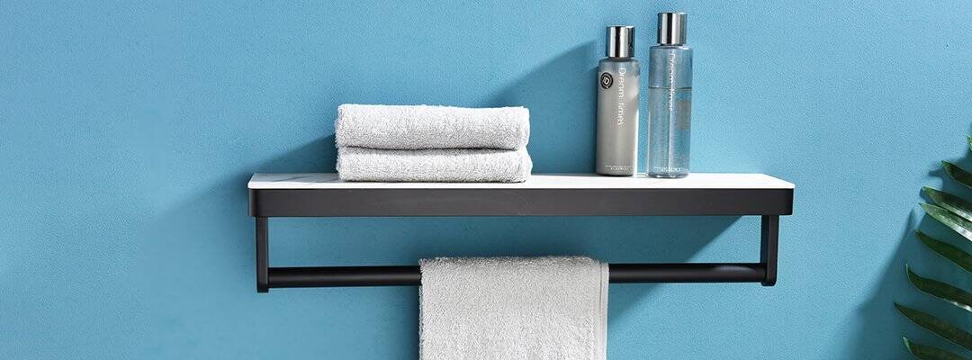 Towel bar with platform for towel - A018