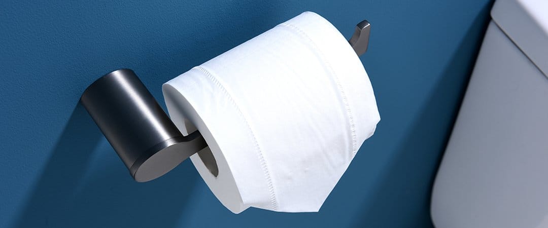 Stainless steel matte black toilet paper holder - A166