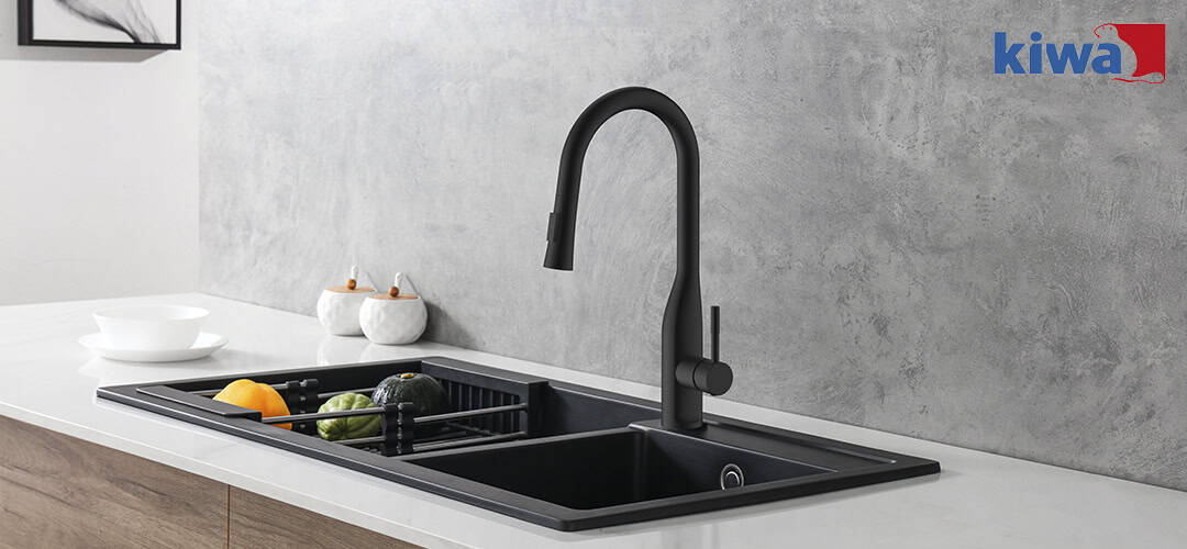 Pull-down kitchen faucet with kiwa certification