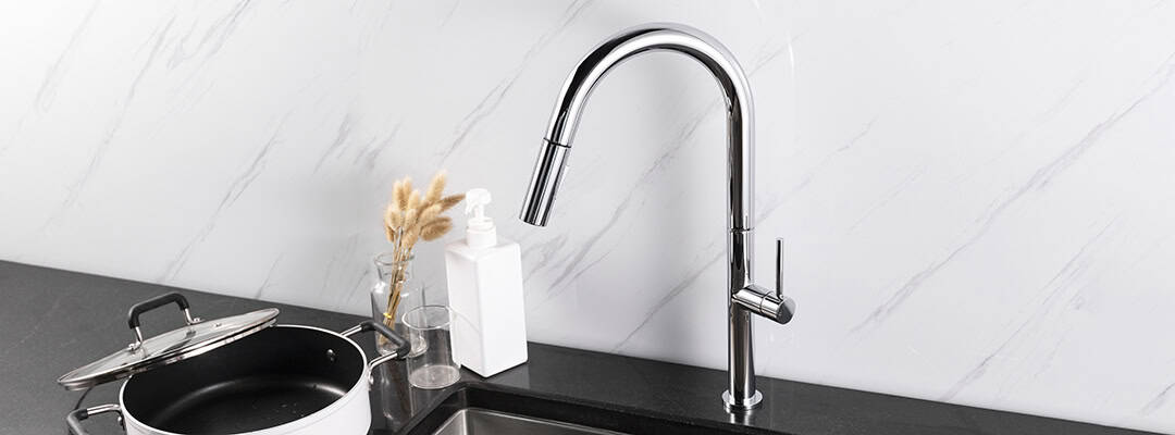 Chrome SS kitchen faucet with single handle - K546