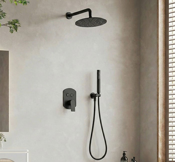 Matte black 2-function shower set for MCE MILAN - 700650
