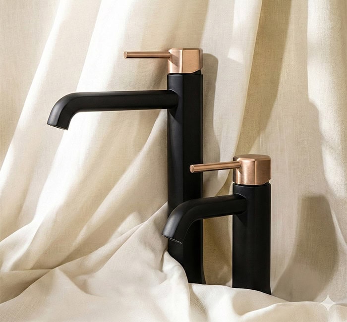 Matte black & rose gold basin faucet - B1026 01&02