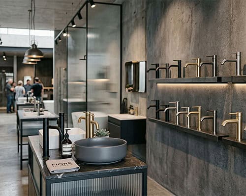high-end sanitary ware boutique showroom