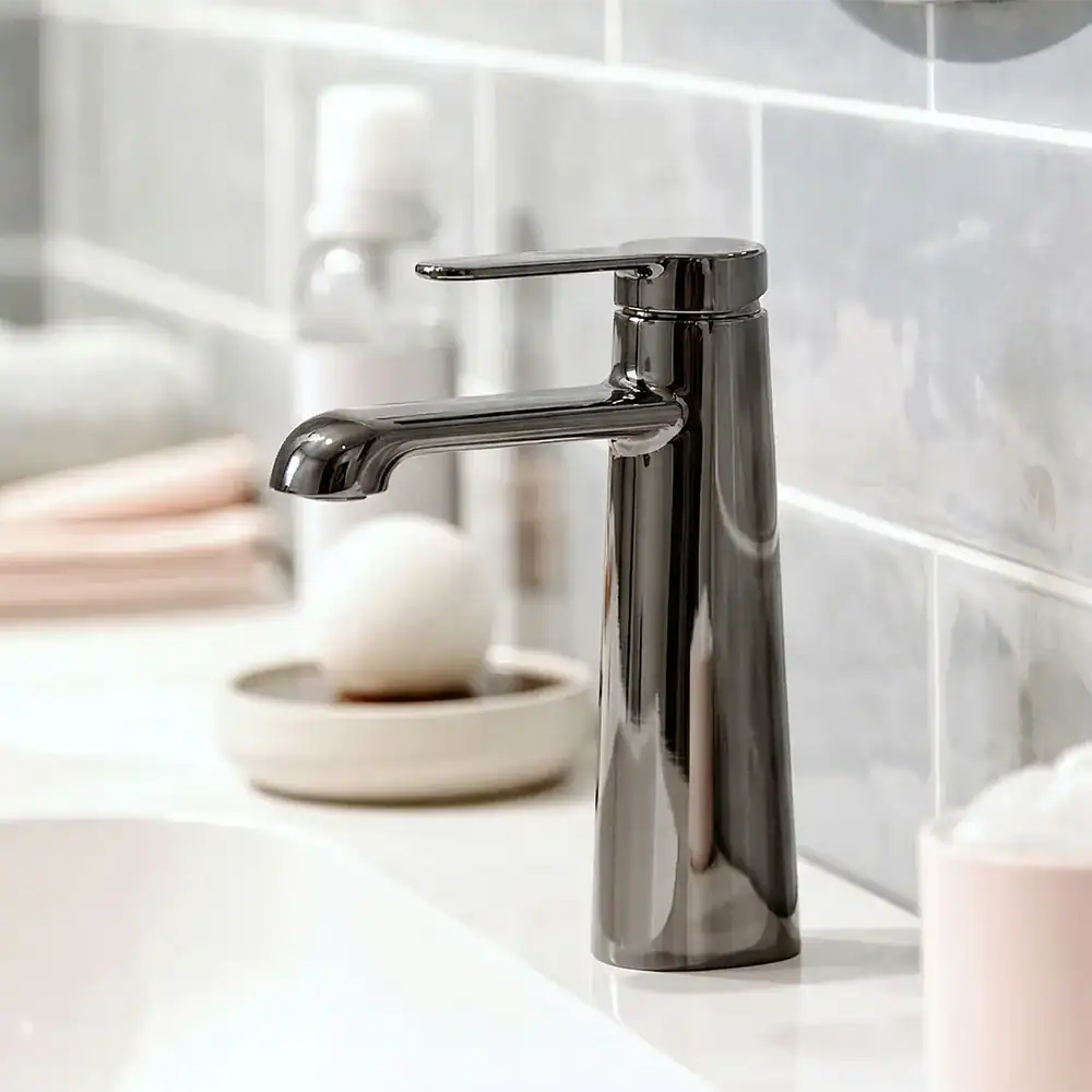 B092 01 polish gunmetal basin mixer tap Dysis collection