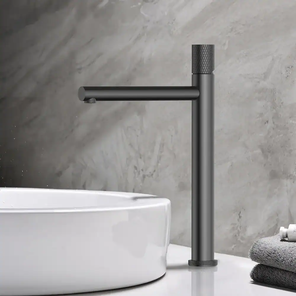 B703 02 tall basin faucet with knob handle