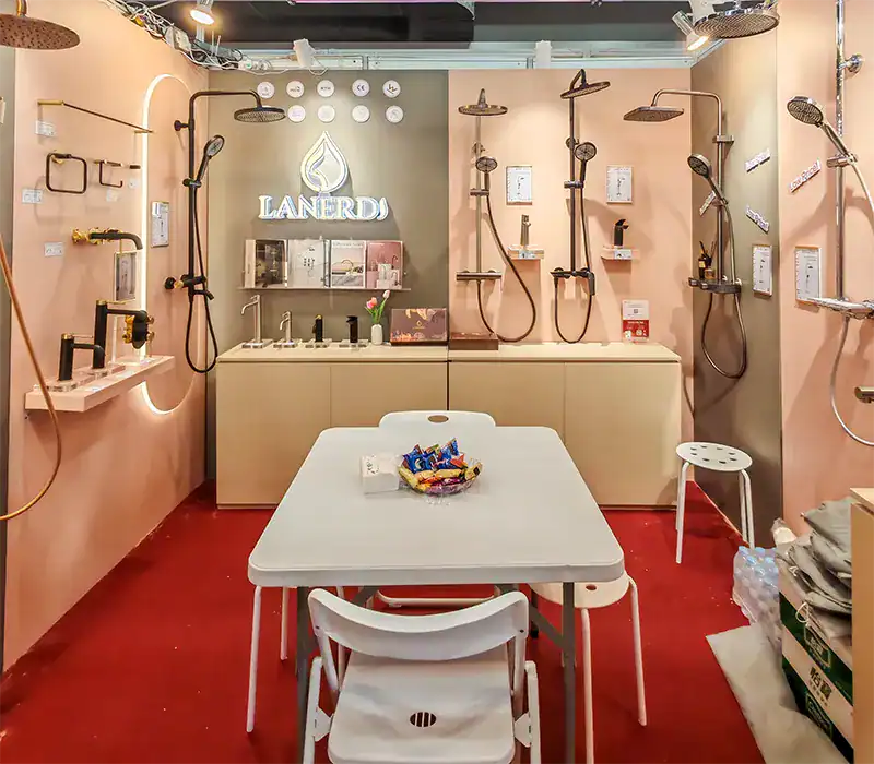 China faucet manufacturer Lanerdi booth in the Canton Fair