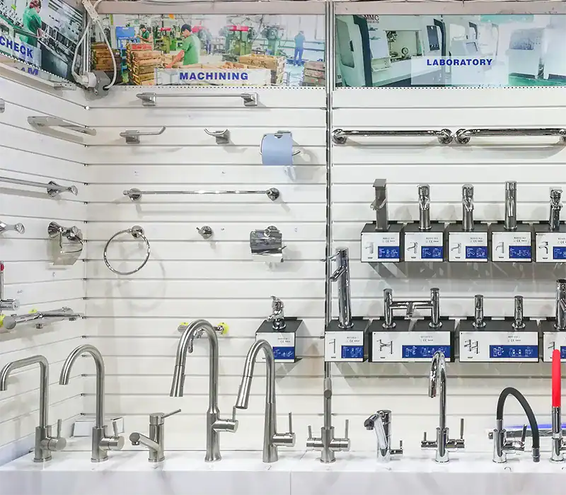 China faucet manufacturer Lanerdi booth in the England KBB exhibition