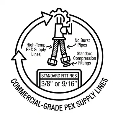 Commercial-Grade PEX Supply Lines