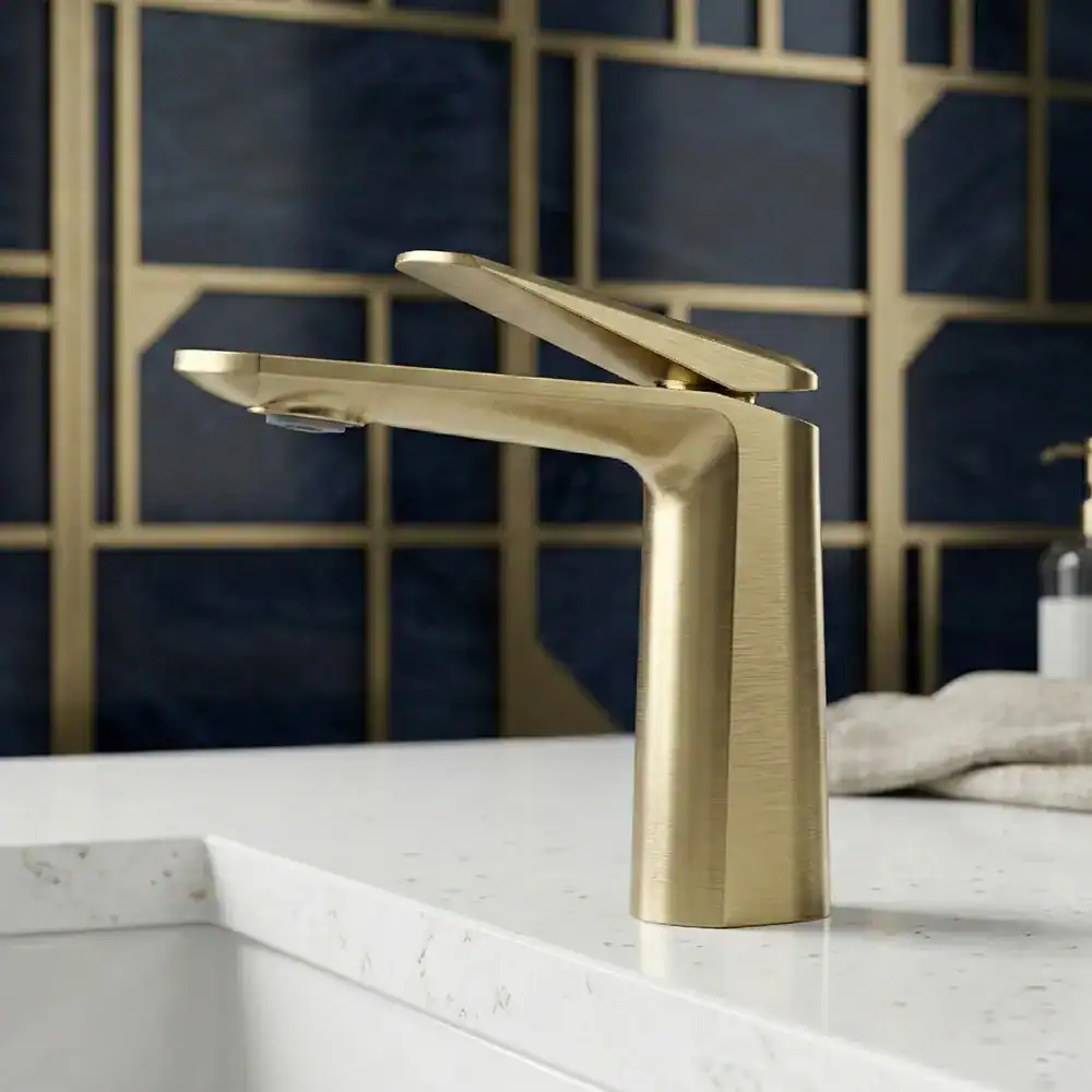 PVD brushed gold basin mixer B02901 - 1000