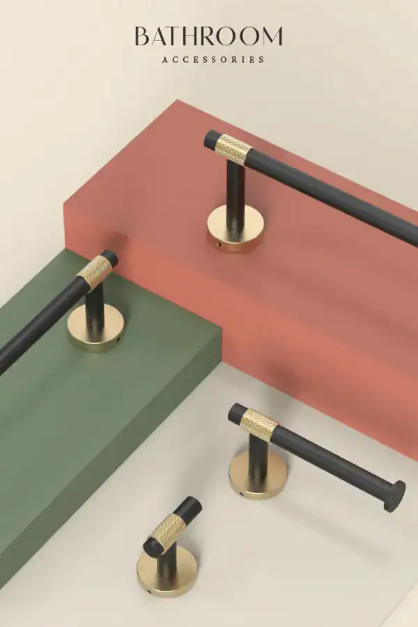 Matching bathroom hardware sets and stainless steel accessories wholesale catalog