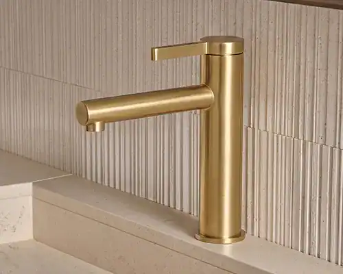 Stainless steel basin mixer PVD brushed gold finishes B102001302