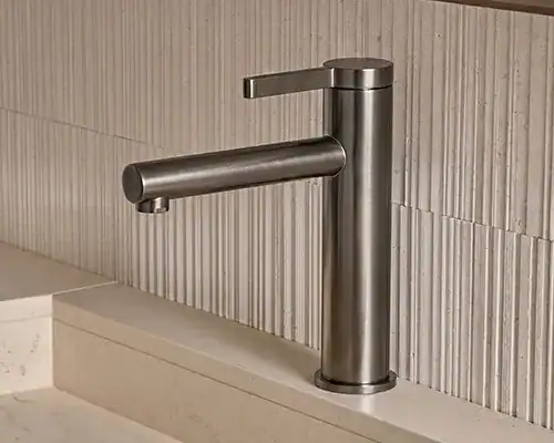 Stainless steel basin mixer PVD gunmetal finishes B102001372
