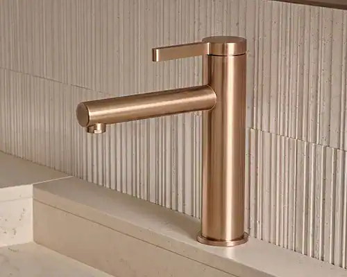 Stainless steel basin mixer PVD rose gold finishes B102001362
