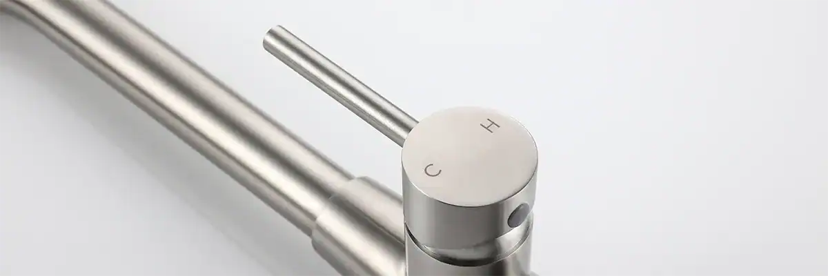 stainless steel kitchen faucet handle