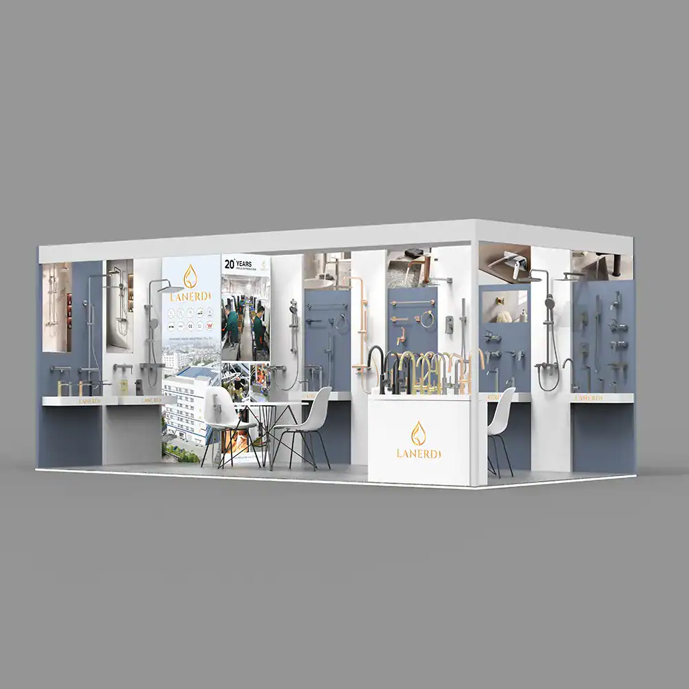 Rendering of the Lanerdi booth for IDÉOBAIN 2026 in Paris
